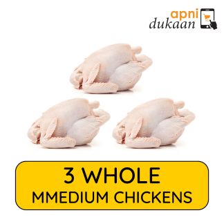 3 Whole Chickens Medium - Special (uncut)