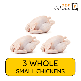 3 Whole Chickens Small - Special (uncut)