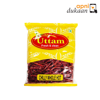 Uttam Chilli Whole Stemless (Hot) 200 gm