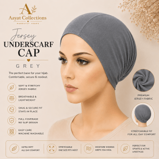 Jersey Underscarf Cap - Grey