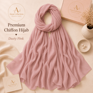 Premium Chiffon Hijab - Dusty Pink
