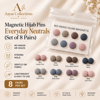 Magnetic Hijab Pins - Everyday Neutrals (Set of 8 Pairs)