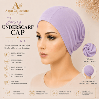 Jersey Underscarf Cap - Lilac