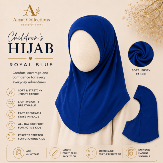 Children's Hijab - Royal Blue
