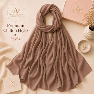 Premium Chiffon Hijab - Mocha