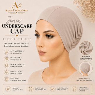 Jersey Underscarf Cap - Light Taupe