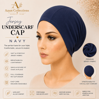 Jersey Underscarf Cap - Navy