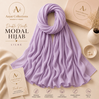 Double Needle Modal Hijab - Lilac