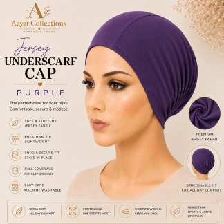 Jersey Underscarf Cap - Purple