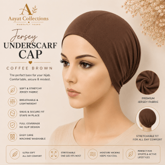 Jersey Underscarf Cap - Coffee Brown