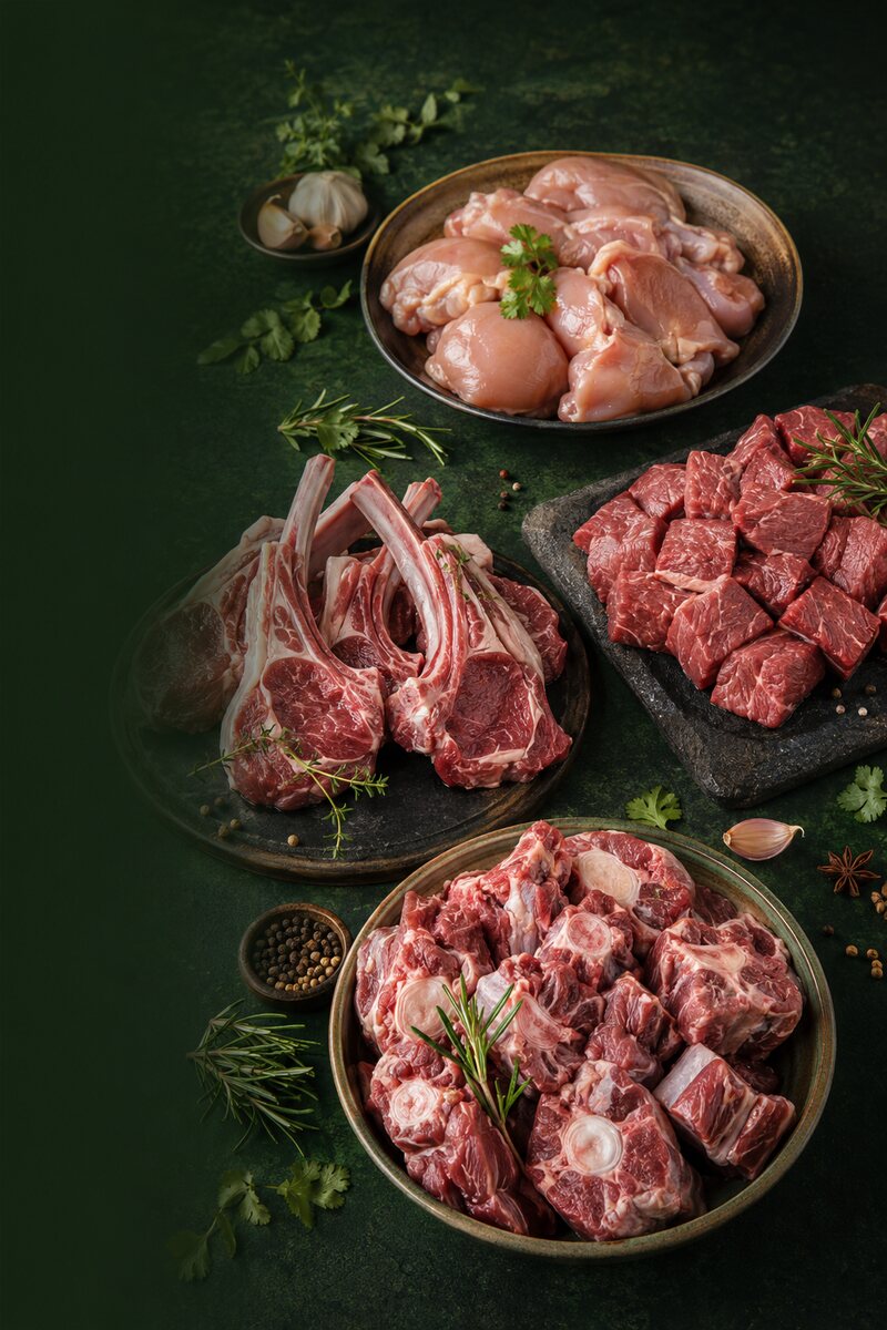 A selection from Apni Dukaan's halal meat range