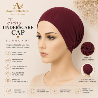 Jersey Underscarf Cap - Burgundy