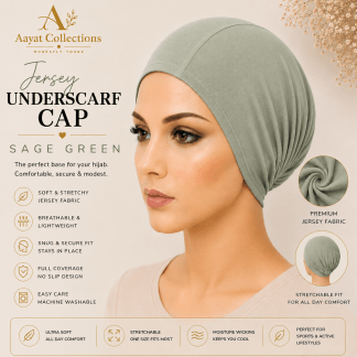 Jersey Underscarf Cap - Sage Green