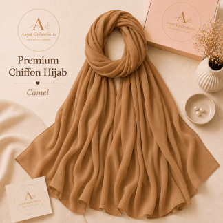 Premium Chiffon Hijab - Camel