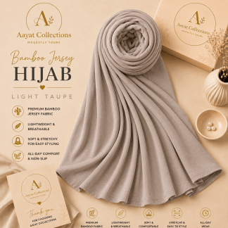 Bamboo Jersey Hijab - Light Taupe