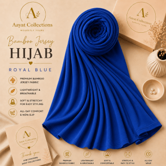 Bamboo Jersey Hijab - Royal Blue