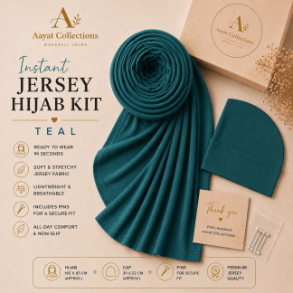 Instant Jersey Hijab Kit - Teal