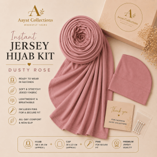 Instant Jersey Hijab Kit - Dusty Rose